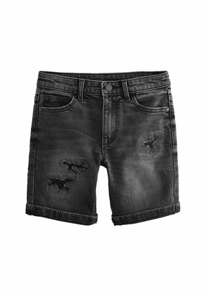 DISTRESSREGULAR FIT - Shorts di jeans - black