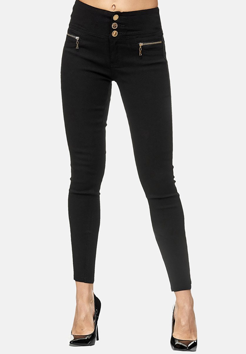 Elara Dames Jeans Hoge Taille Slim Fit Chunkyrayan