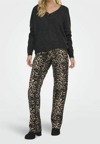 ONLY Strickpullover - mottled dark grey