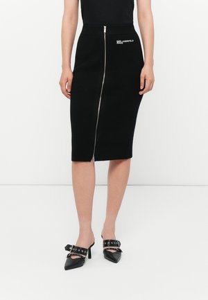 MIDI SKIRT - Blyantskjørt - black