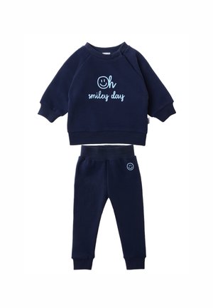 SET 2-TLG OH SMILEY DAY - Tracksuit - dunkelblau
