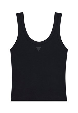 Guess, SL TRIANGLE PATCH RIB TANK - Débardeur - jet black