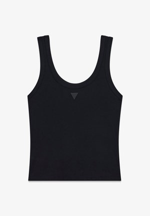Guess, SL TRIANGLE PATCH RIB TANK - Débardeur - jet black