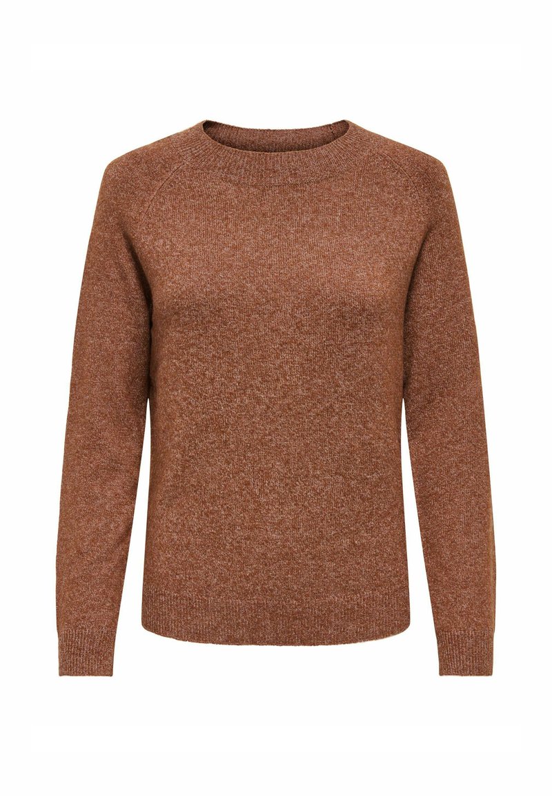 ONLY ONLRICA LIFE LS PULLOVER NOOS - Jumper - tobacco brown/mottled brown