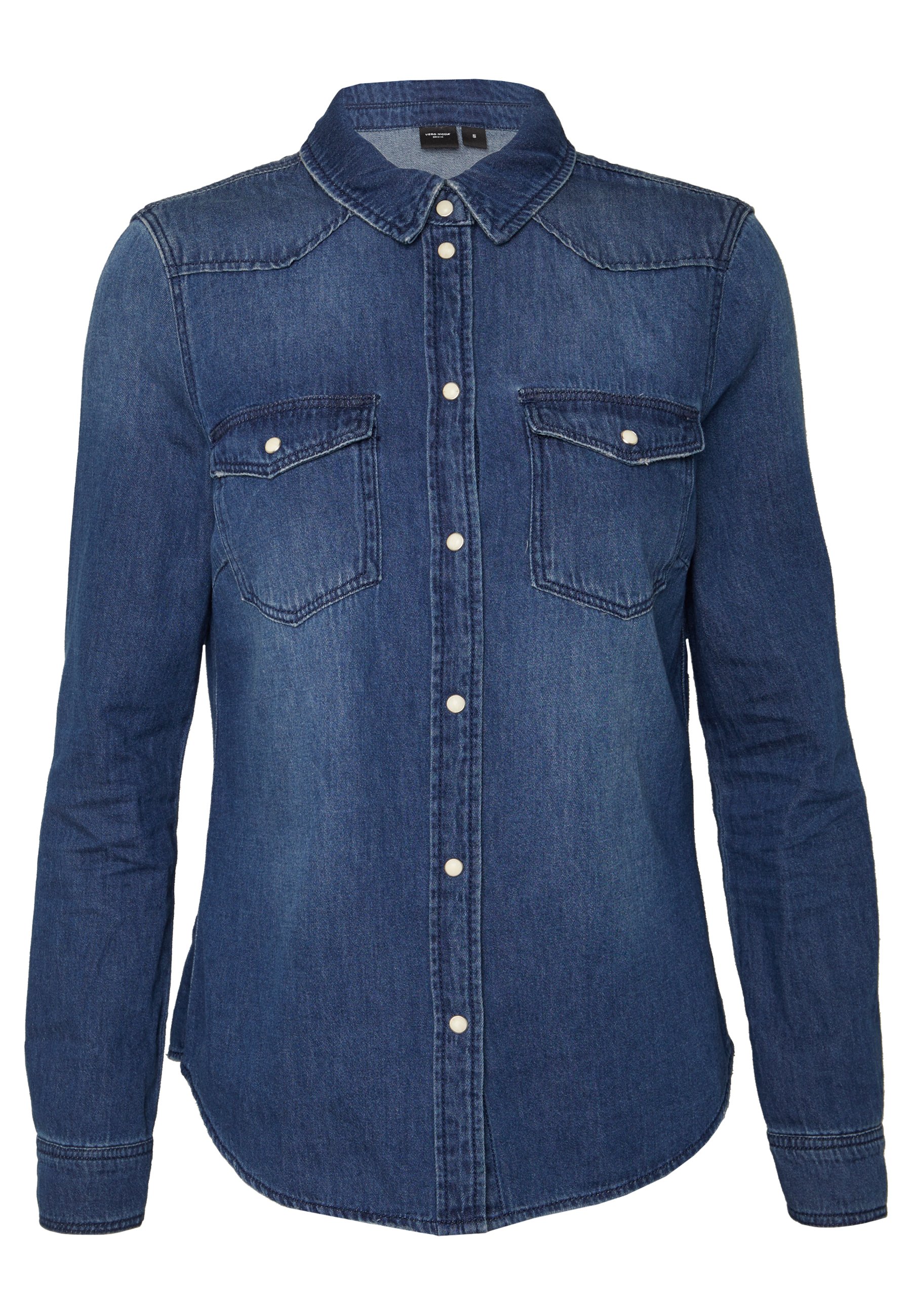 Vero Moda VMMARIA SLIM - Camicia - medium blue denim/blu scuro - Zalando.it