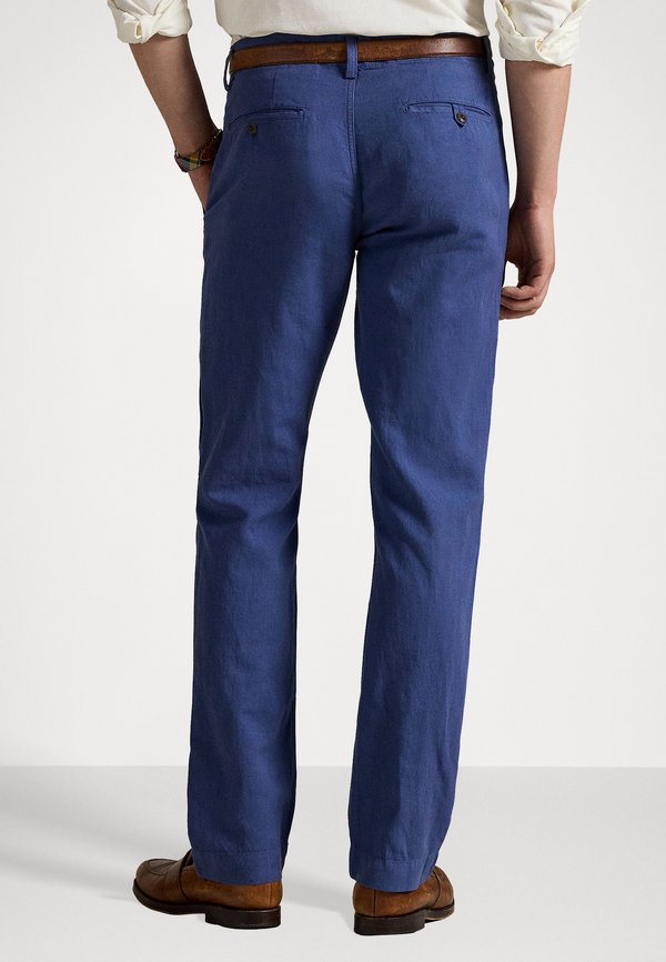 STRAIGHT FIT LINEN COTTON TROUSER - Trousers - old royal3