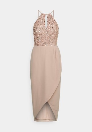 BASIA WRAP MIDI - Cocktailjurk - cream