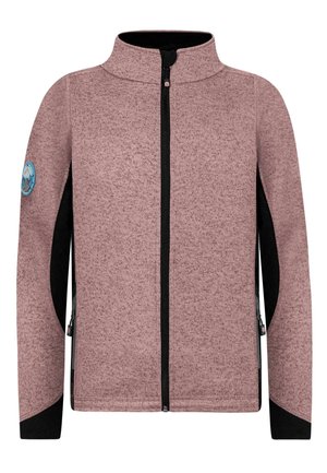 KNITTED JACKET STRICKJACKE FLEECEJACKE - Übergangsjacke - rosa