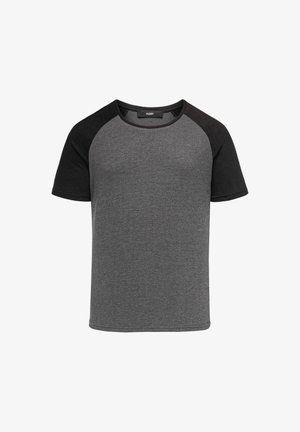 Humy, RUNDHALS COLLOR BLOCK - T-Shirt print - anthrazit