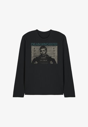 Cotton Soul, SUPERNATURAL/DEAN MUG SHOT - Long sleeved top - black