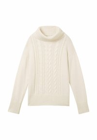 MIT ROLLKRAGEN UND STRUKTUR - Svetrík - beige