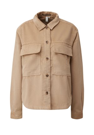 QS, BLUSE - Hemdbluse - sandstein