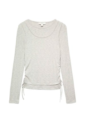 Marks & Spencer, DOUBLE LAYER RUCHED SIDE TOP. - Camiseta de manga larga - grey marl