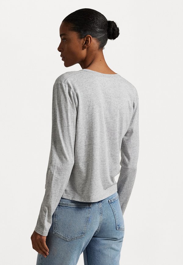 SHRUNKEN FIT JERSEY LONG SLEEVE TEE - Long sleeved top - cobblestone heather4