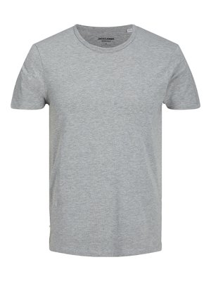 Gray short-sleeve T-shirt made of soft cotton. Features a classic crew neckline and a regular fit. Simple design with no patterns or accents.