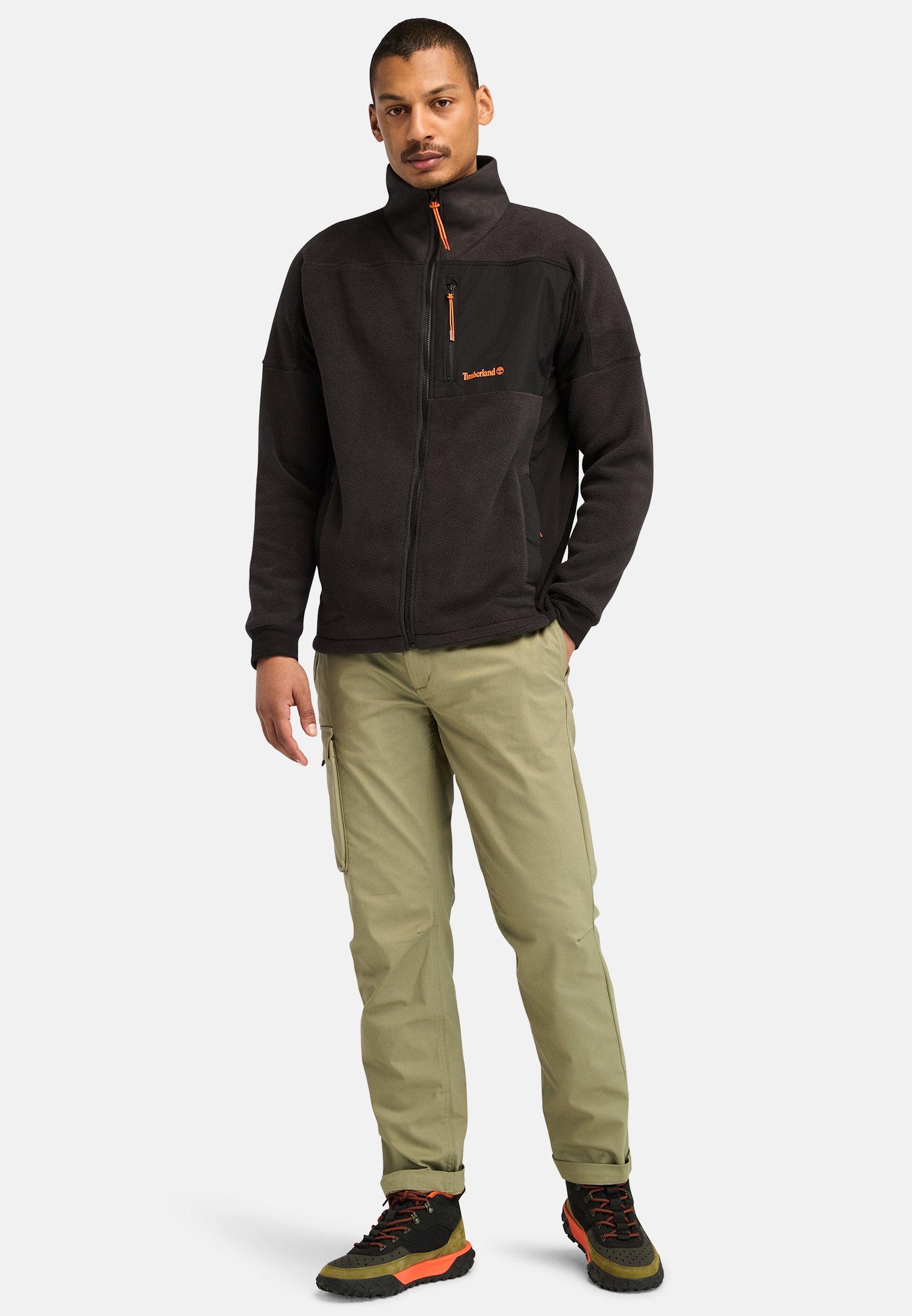 Timberland POLARTEC MIX MEDIA FULL-ZIP - Forro polar - black/negro