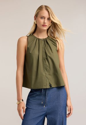 Motivi, BLUSA CON DRAPPEGGIO - Blouse - verde militare