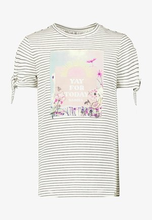 STRIPED - T-shirt con stampa - off white
