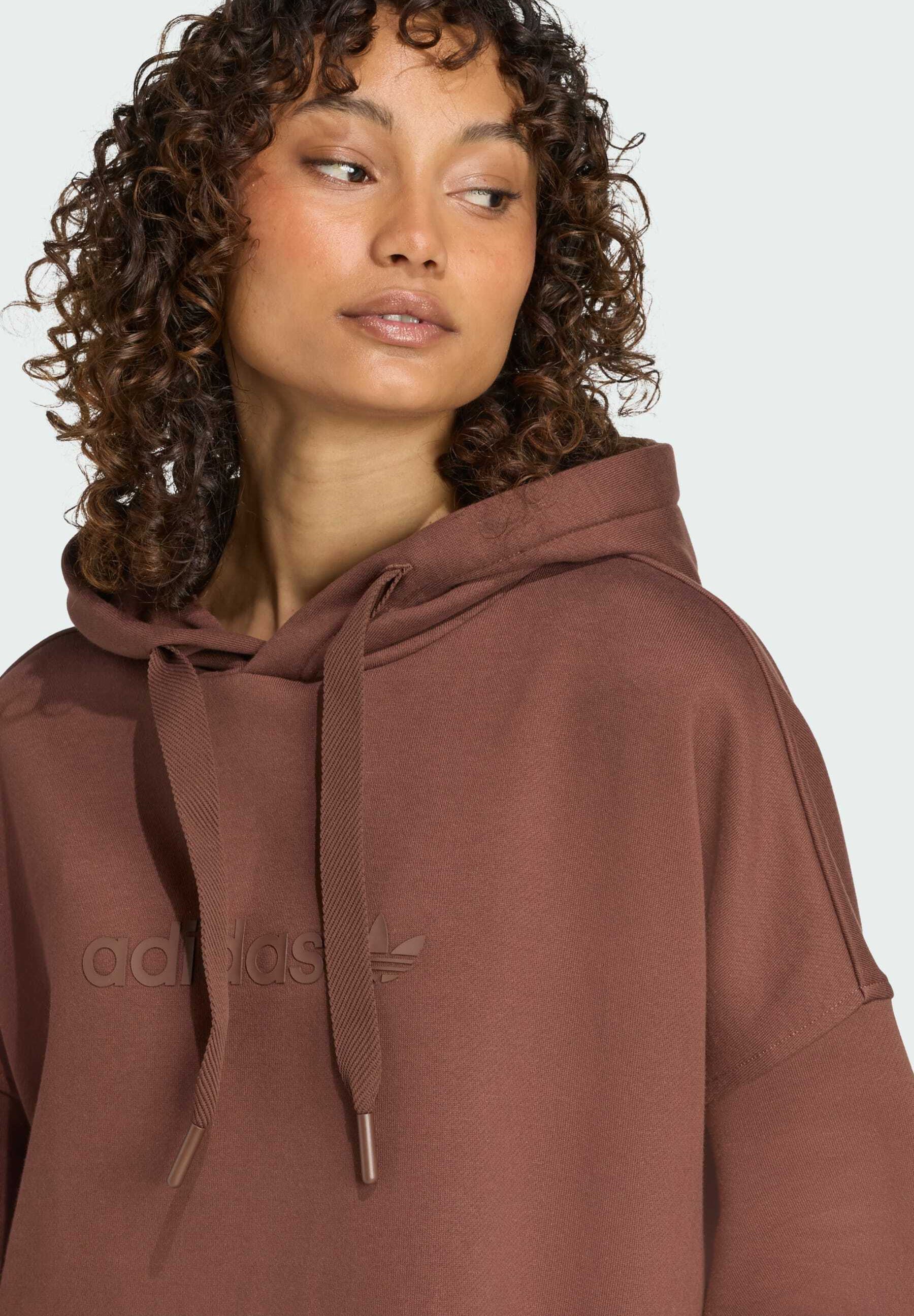 トップス adidas originals brown sweat hoodie adidas Originals sweatshirt Premium Loved Hoodie men's brown color