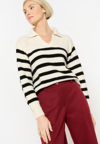 STRIPED  - Majica z dolgimi rokavi - vanilla white