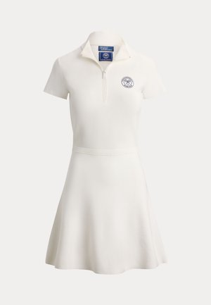 Polo Ralph Lauren, WIMBLEDON SHORT SLEEVE DRESS - Pulóverruha - ceramic white