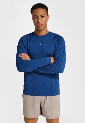 PULSE PERFORMANCE MIDLAYER - Langærmet T-shirt - navy peony