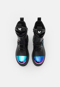 Koi Footwear COSMIC FIRE METAL PLATFORM BOOTS  - Veterboots - black/multi-coloured