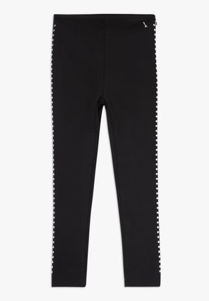 PANTALONE SLIM BORCHIE - Pantaloni - nero