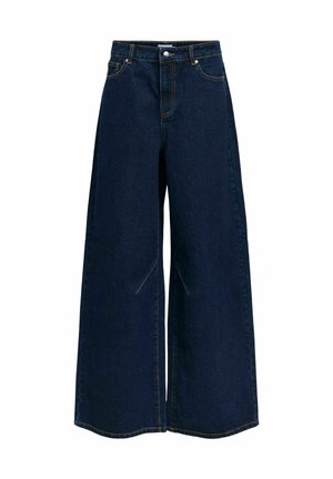 Object, WIDE LEG JEANS SEAMED LOW RISE - Coupe large - dark blue denim