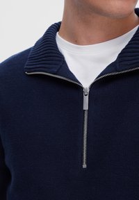 Selected Homme SLHAXEL HALF ZIP - Pulóver - sky captain detail melange