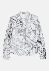 FITTED LONG SLEEVE - Hemdbluse - black/white