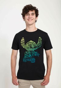 Disney LILO & STITCH STITCH FILL UNISEX - Triko s potiskem - black