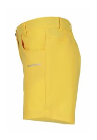 Gula shorts med rak skärning, tillverkade av lättviktsmaterial. Har en sidoficka och ICEPEAK-logotyp i silver.