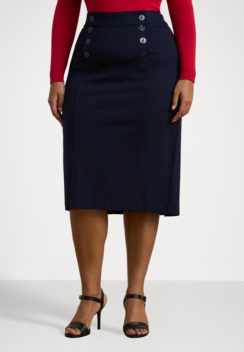 Lauren Ralph Lauren Woman - PONTE SAILOR PENCIL SKIRT - Kokerrok - lauren navy, Vergroten