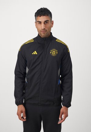 MANCHESTER UNITED EU PRE JACKET - Klubbkläder - black/hi-res blue/tribe yellow