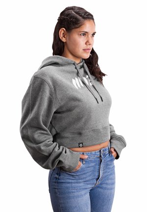 Manufaktur13 OVERSIZE CROP  - Kapuzenpullover - dark grey