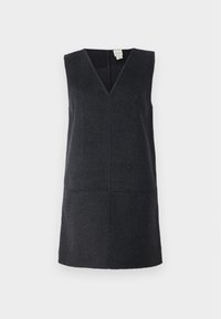 Calvin Klein DOUBLEFACE V NECK MINI SHIFT Tubino gunmetal