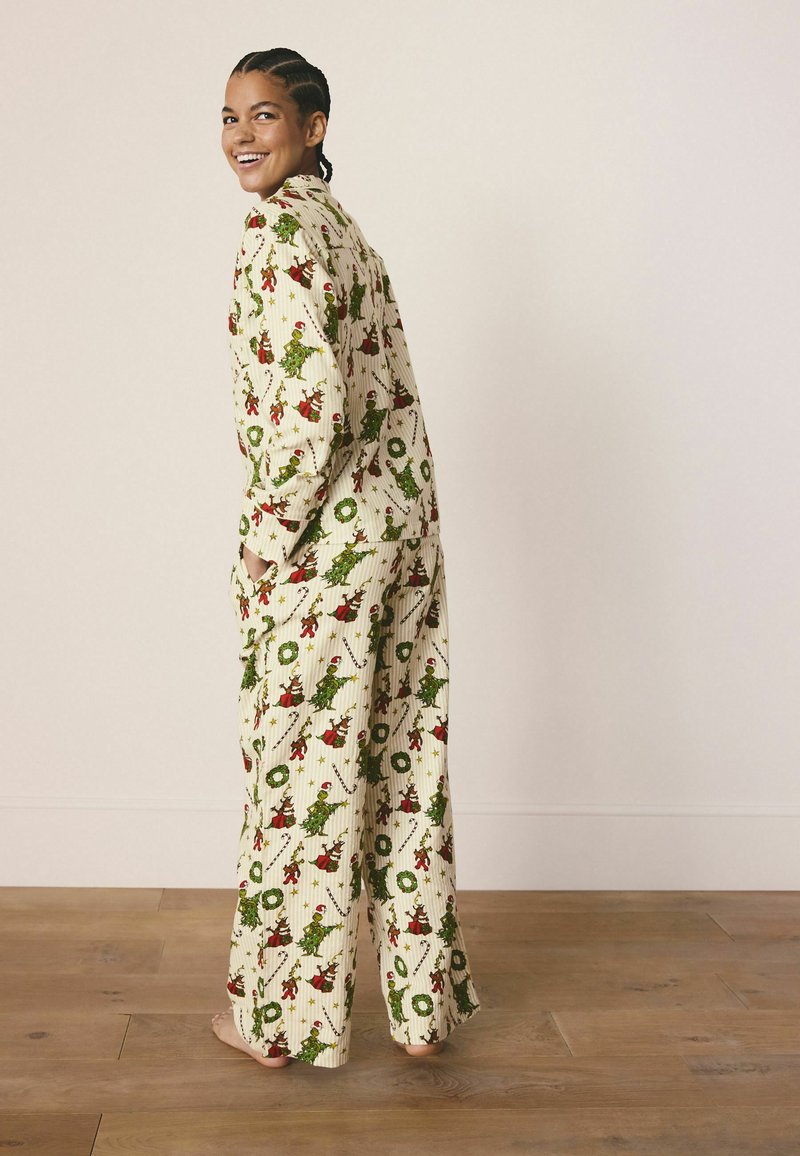 Grinch Kerstmis, PLUCH, tweedelige pyjama voor dames, WARME pyjama met