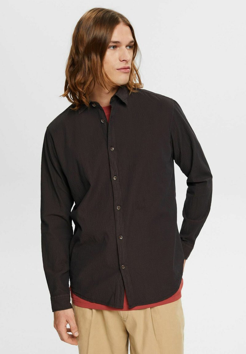 Esprit REGULAR FIT - Hemd - anthracite/anthrazit - Zalando.de