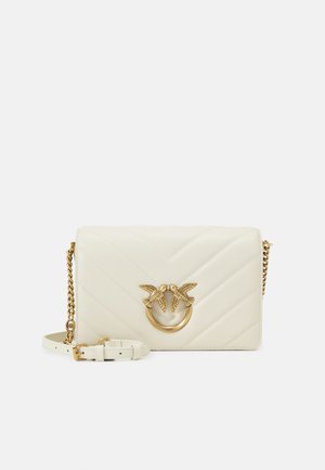 Pinko LOVE CLICK CLASSIC BIG CHEVRON - Cross body bag - white