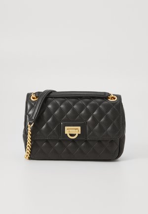 FINLEY FLAP SHOULDER CROSSBODY - Sac bandoulière - black/gold-coloured