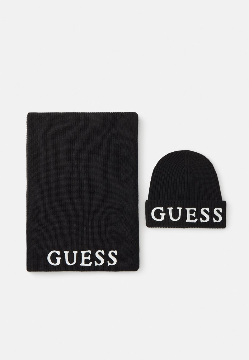 Guess Black Ribbed Beanie and Scarf‎ Set NIB Guess Scarf and Beanie Box Set – Retreat Clothing main image 3