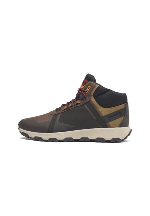 High-top trainers - medium brown mesh