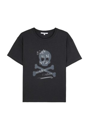 Scalpers BLURRY SKULL - Print T-shirt - dark grey