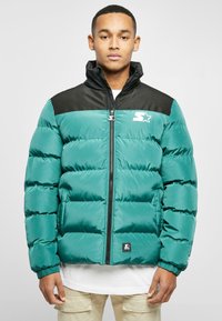 Starter - LOGO PUFFER  - Žieminė striukė - darkfreshgreen black Miniatiūros vaizdas 1