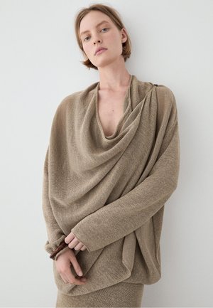 Massimo Dutti Poncho - sand
