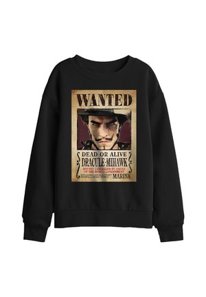 NETFLIX, ONE PIECE DRACULE MIHAWK PIRATE WANTED POSTER UNISEX - Sweatshirt - black