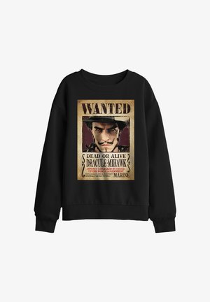 NETFLIX, ONE PIECE DRACULE MIHAWK PIRATE WANTED POSTER UNISEX - Sweatshirt - black