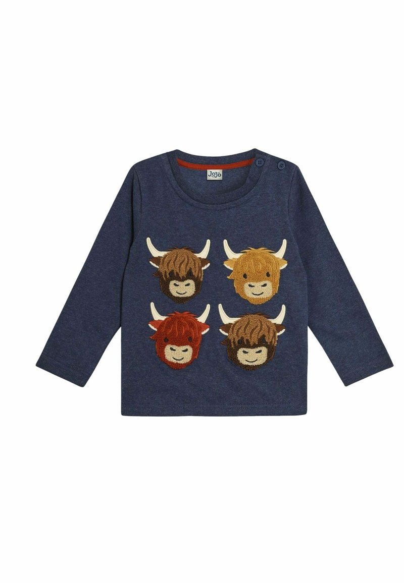 JoJo Maman Bébé HIGHLAND COW BOUCLE - REGULAR FIT - Langarmshirt - denim