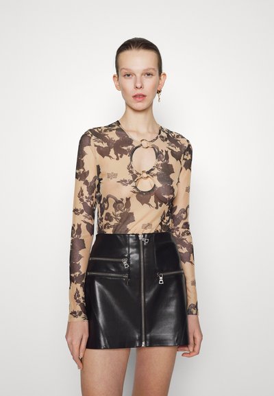 ROKH METAL HOOPS - Blúzka - black/brown